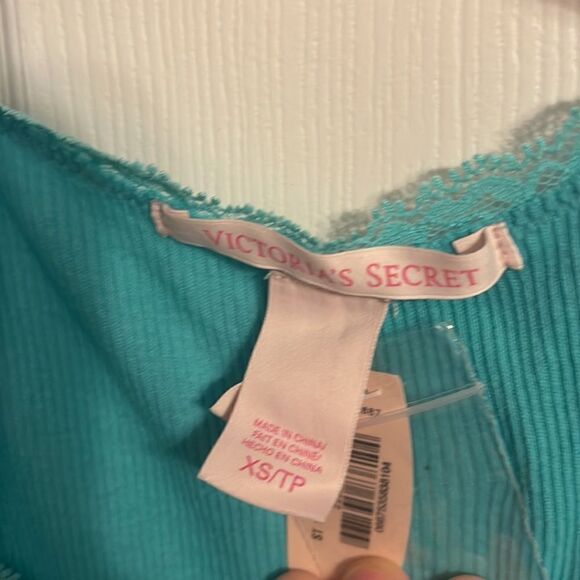 Victoria’s Secret Ribbed Tank Top Aqua Size XSmall NWT - Picture 4 of 7
